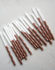 Bronze Spiral Metallic Candle Set