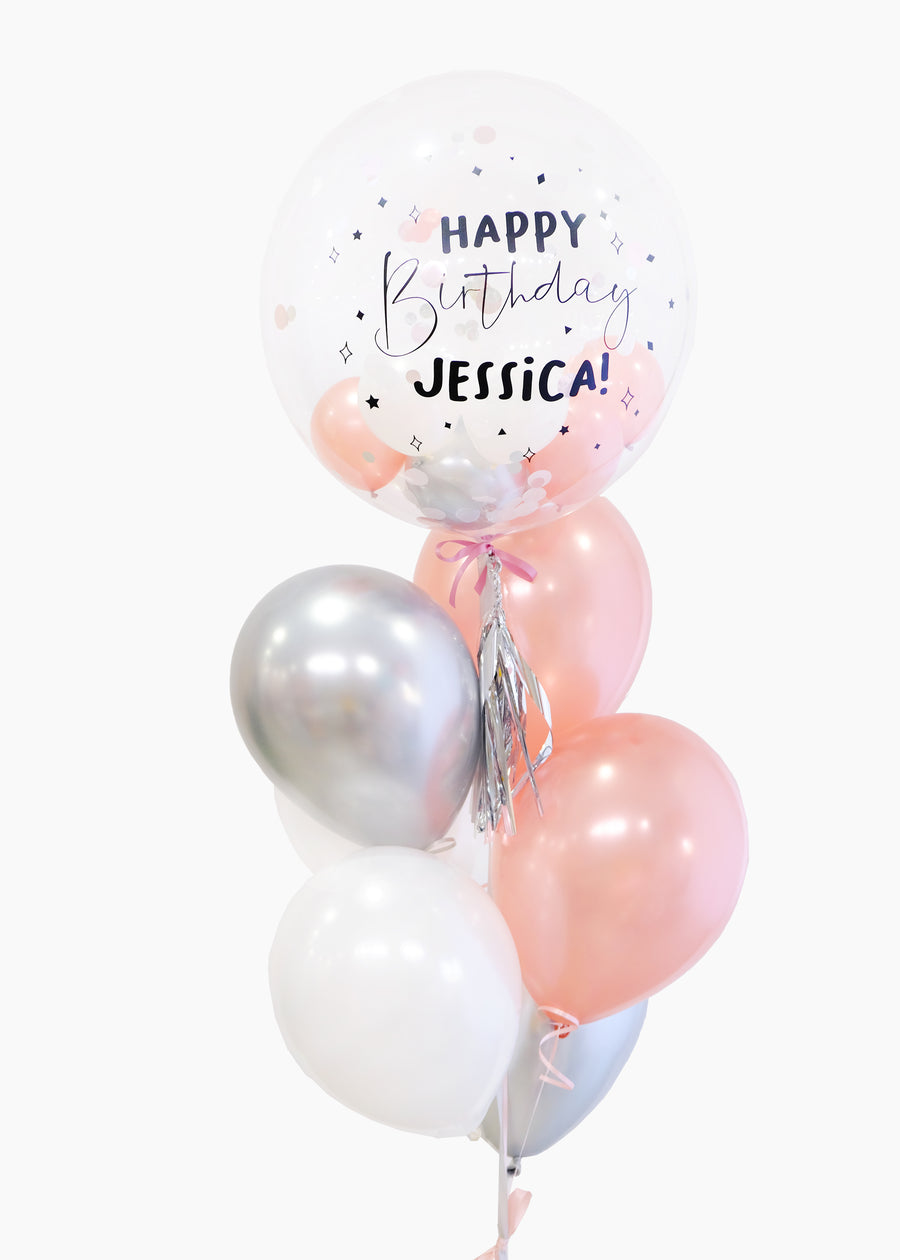 Happy Birthday Bubble Balloon with Tassel - Customizable
