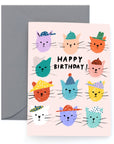 Cat Hats Birthday Card