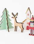 Wooden North Pole Advent Calendar Suitcase