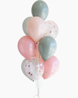 willow rosewood and cameo pink balloons