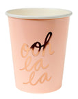rose gold ooh la la coral paper cup