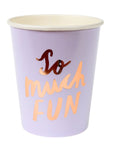 rose gold so much fun purple paper cup