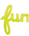 FUN Green Clear Script Balloon