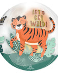 clear orb balloon let's get wild tiger