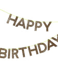 Gold Happy Birthday Banner