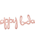 Happy Bday Script Letter Balloon Sign