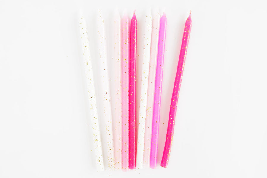 Pink Ombre Candles