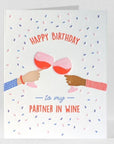 happy birthday wine greeting card