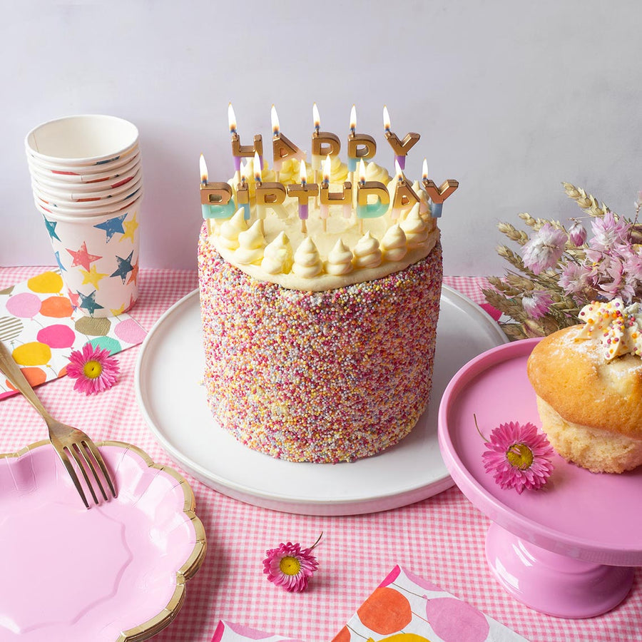 Pastel Dipped Birthday Candles