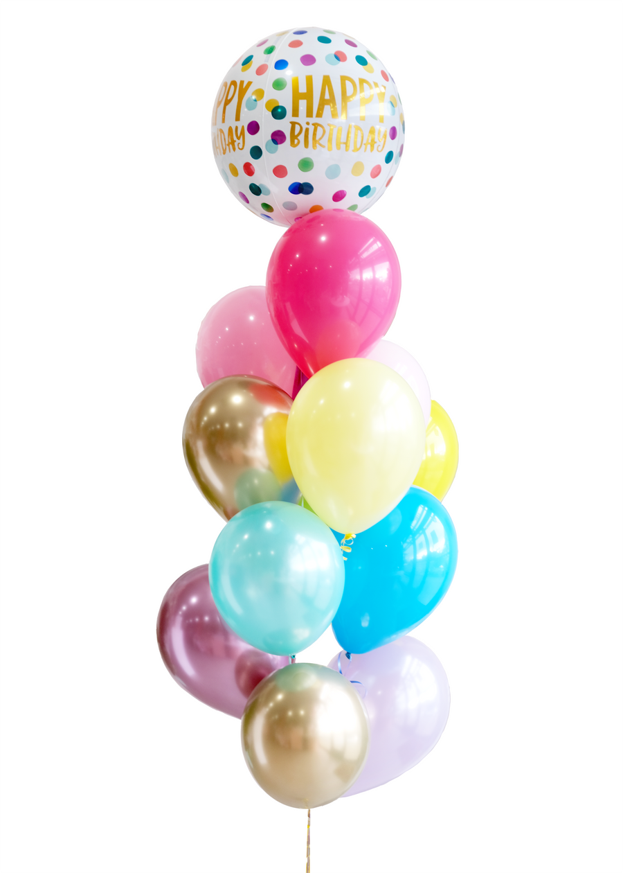 Rainbow Birthday Orb Balloongram