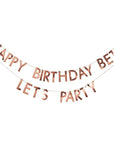Rose Gold Personalized Birthday Banner