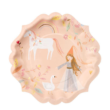 unicorn princess peach paper plates