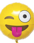 winking smiling tongue emoji balloon