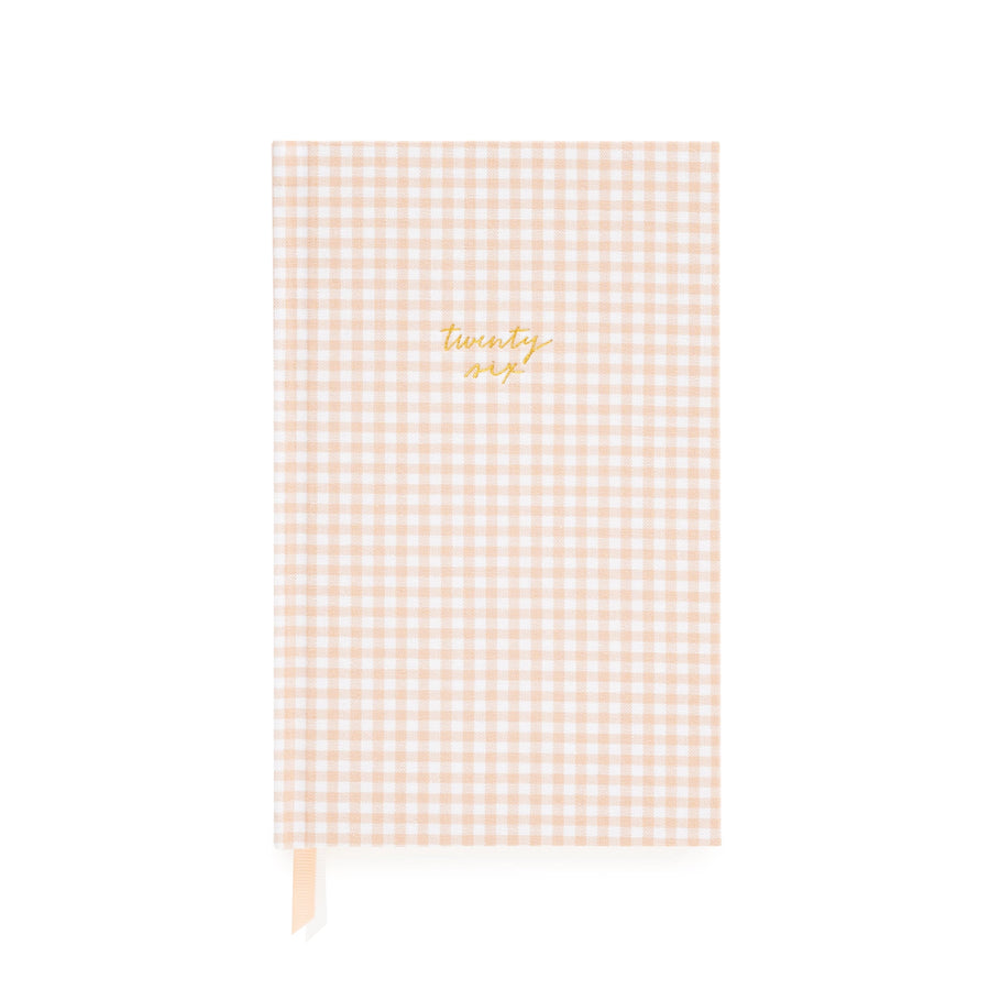 2026 Pink Gingham Small Bound Agenda