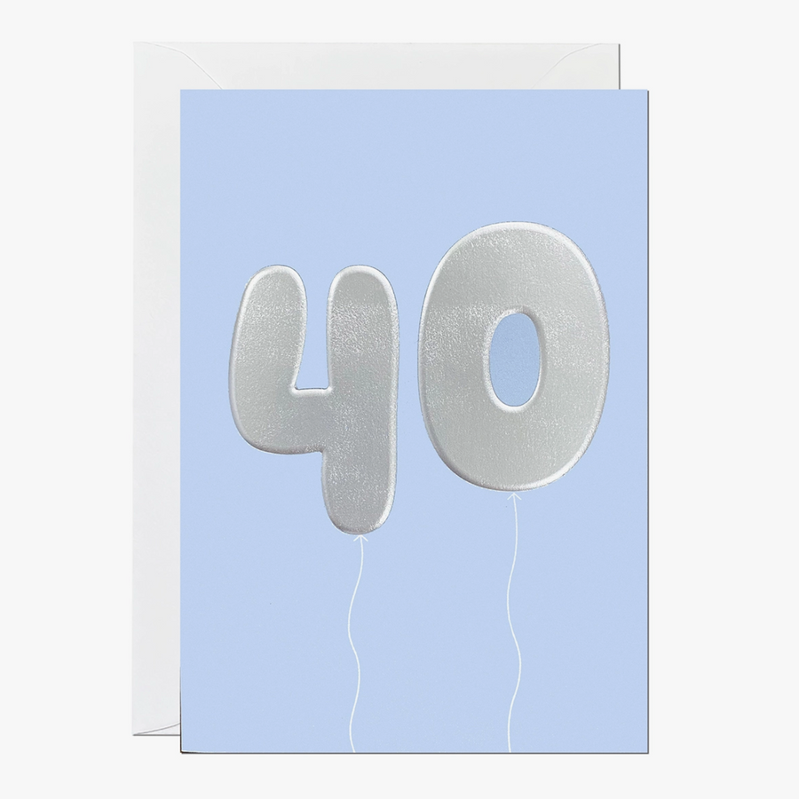 40th Birthday Balloon Card