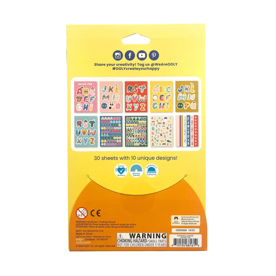 Alphafun Alphabet Sticker Book