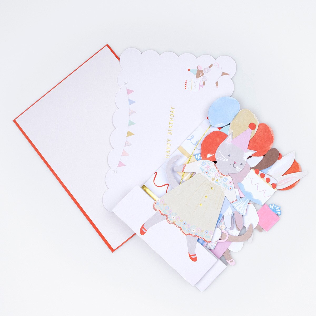 Animal themed card with envelope on a white background