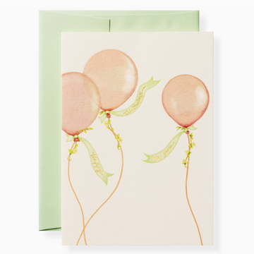 Balloons and Ribbons Birthday Card