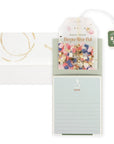 A opened card showing a confetti filled bag designed to look like a tea bag and a note section underneath, with a matching envelope, for a total gift size of 3.8 x 5.