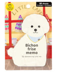 bichon frise memo pad with colorful background