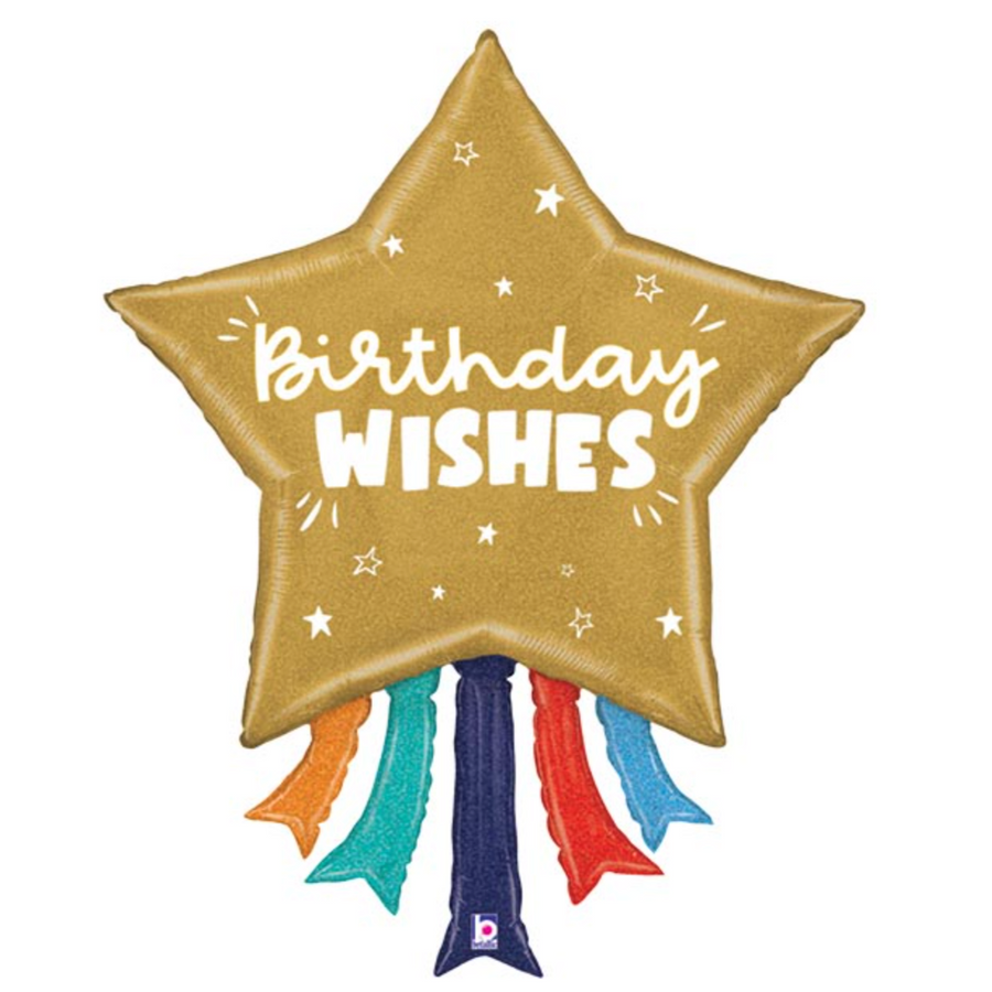 Birthday Wishes Star Balloon