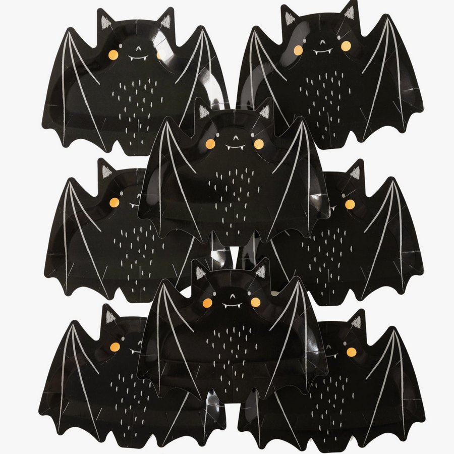 Black Bat Shaped Plates