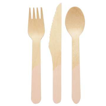Blush Wood Cutlery Set
