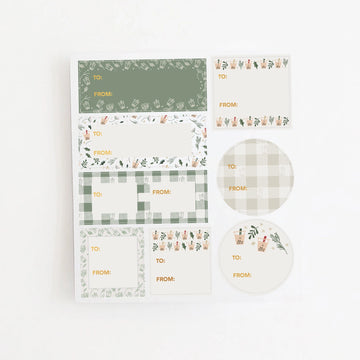 Boba Holiday Gift Sticker Label Sheets