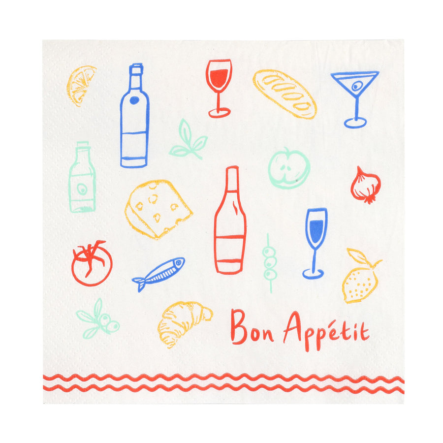 Bon Appetit Icons Napkins