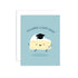 A punny graduation card with an illustration of a piece of brie cheese wearing a graduation cap, on a blue background with the text 'TO A BRIE-LIANT GRAD'. It includes an envelope, which is not shown.