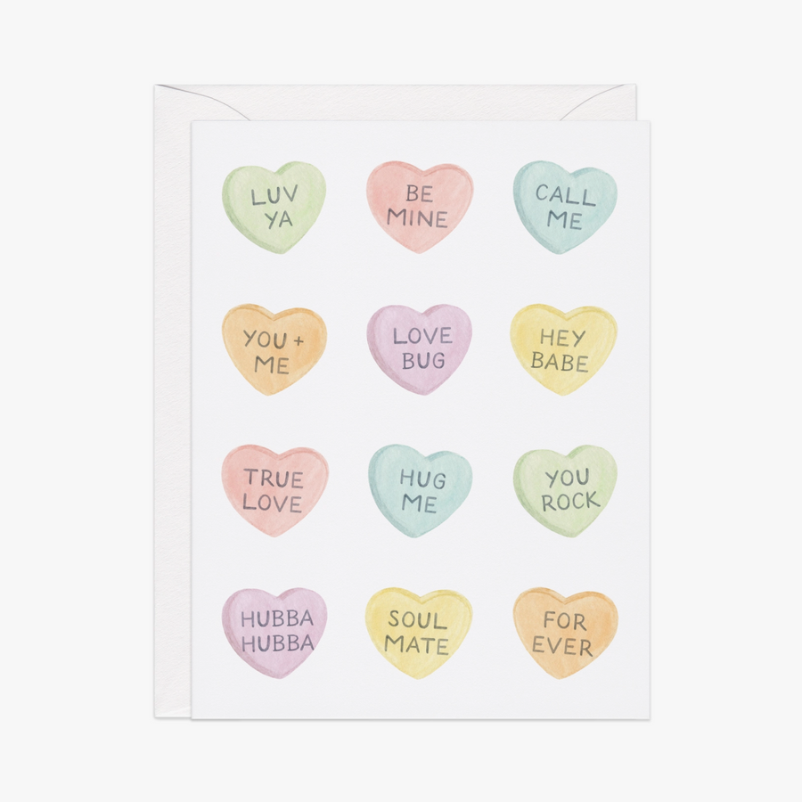 Candy Hearts Valentine Day Cards