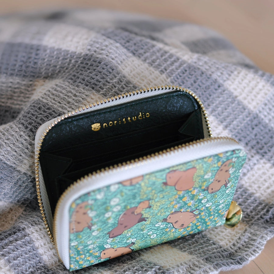 Capybara Meadow Zipper Wallet
