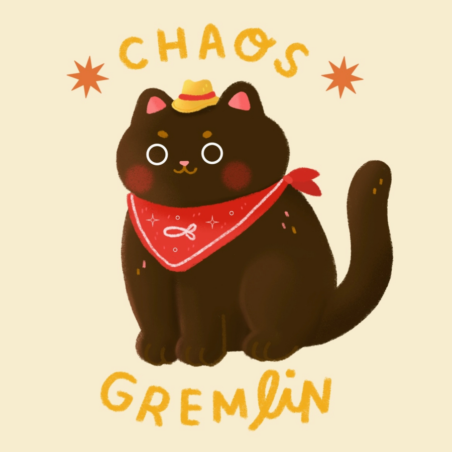 Chaos Gremlin Cat Sticker