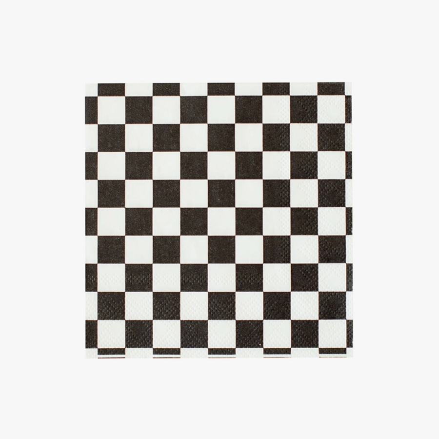 Checkered Black and White Napkins