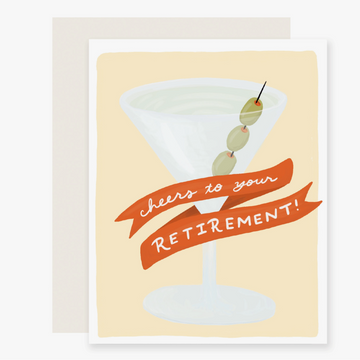 Cheers to Your Retirement Martini Card