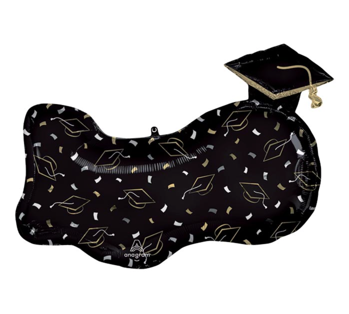 Silver and Gold Text Grad Balloon | Oh Shiny! Balloons & Party, Pasadena