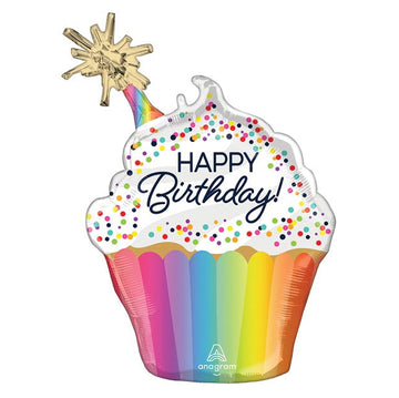 Confetti Sprinkles Birthday Cupcake Balloon