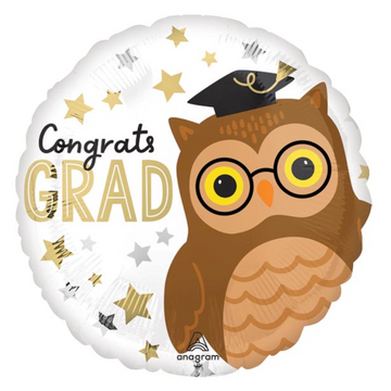 Congrats Grad Owl Small Balloon