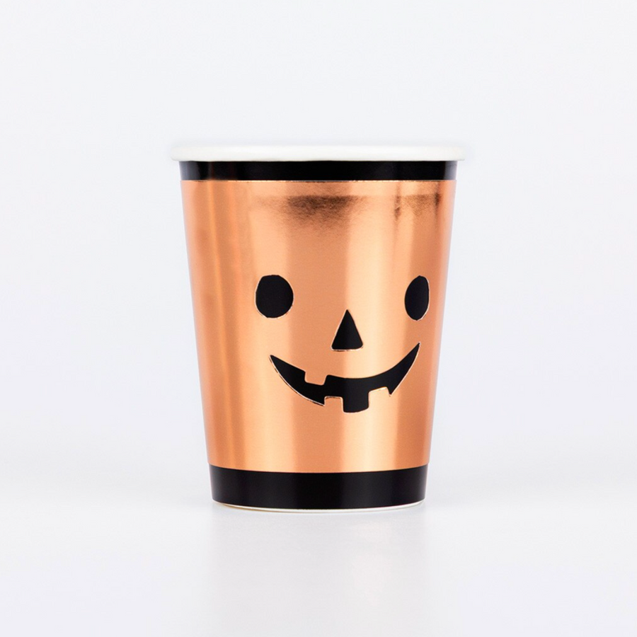 Copper Pumpkins Halloween Cups
