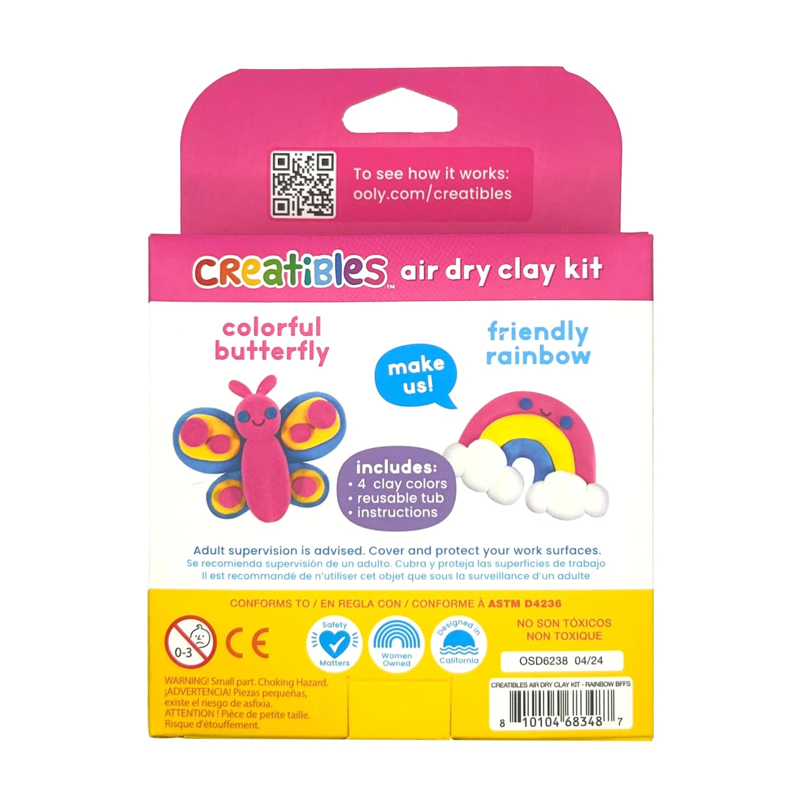 Creatibles DIY Air Dry Clay Kit - Rainbow Bffs