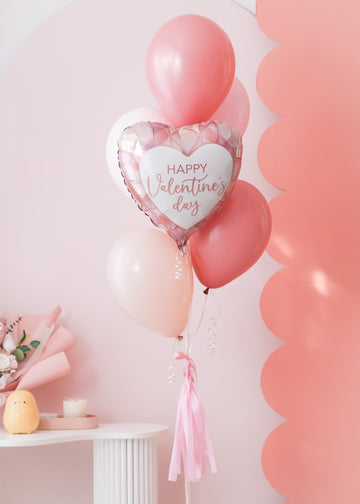 Opal Heart Balloon Bouquet