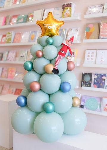 Christmas Elf Balloon Tree