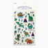 A pack of Ooly brand puffy stickers with a dinosaur theme, including various colorful illustrations of dinosaurs and related items on a sticker sheet.