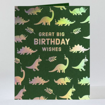 Dino Big Birthday Wishes Card