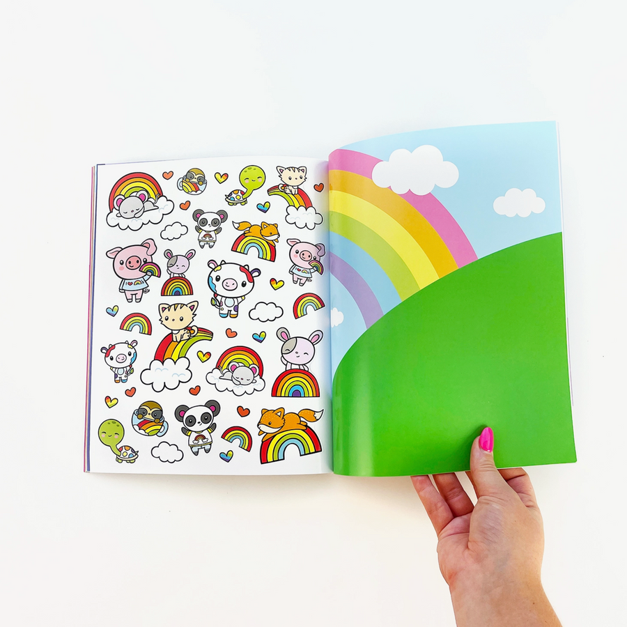 Draw-Along Rainbow Sticker Book