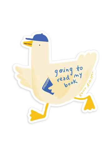 Duck Reader Sticker
