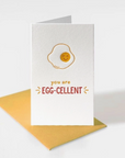 Mini white notecard with egg