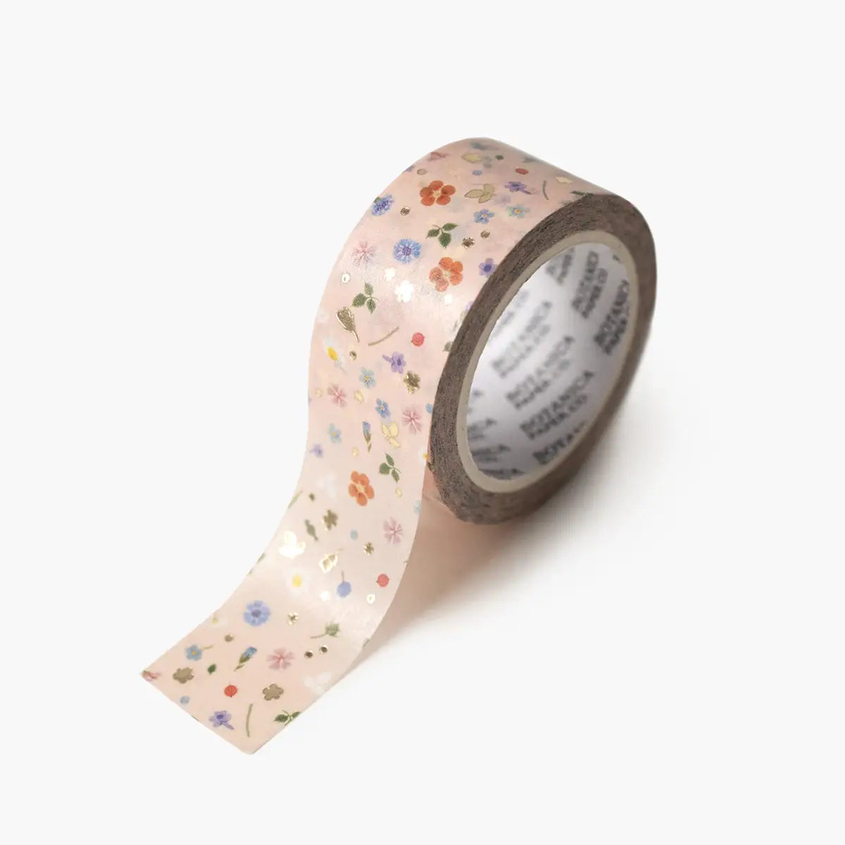 Decorative tape with floral pattern on a white background