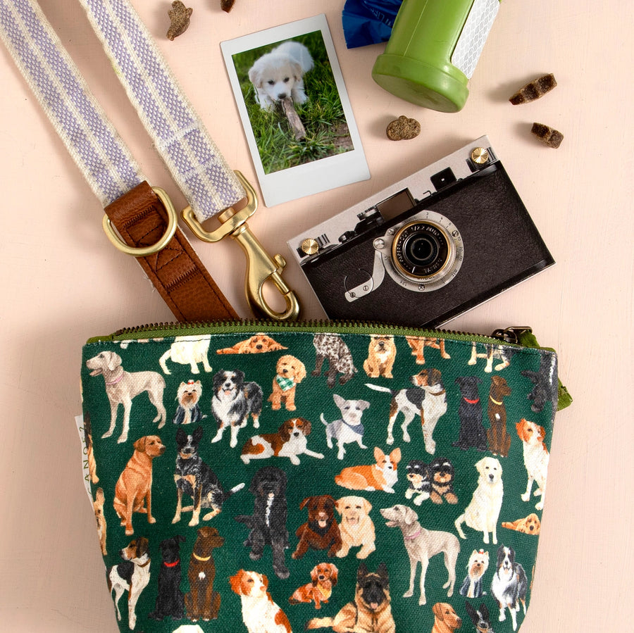 Furry Friends Dogs Canvas Pouch
